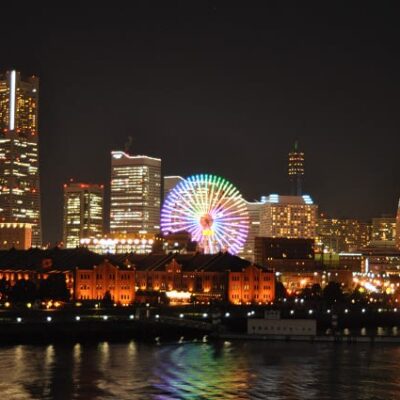 みなとみらい　夜景　全館点灯。