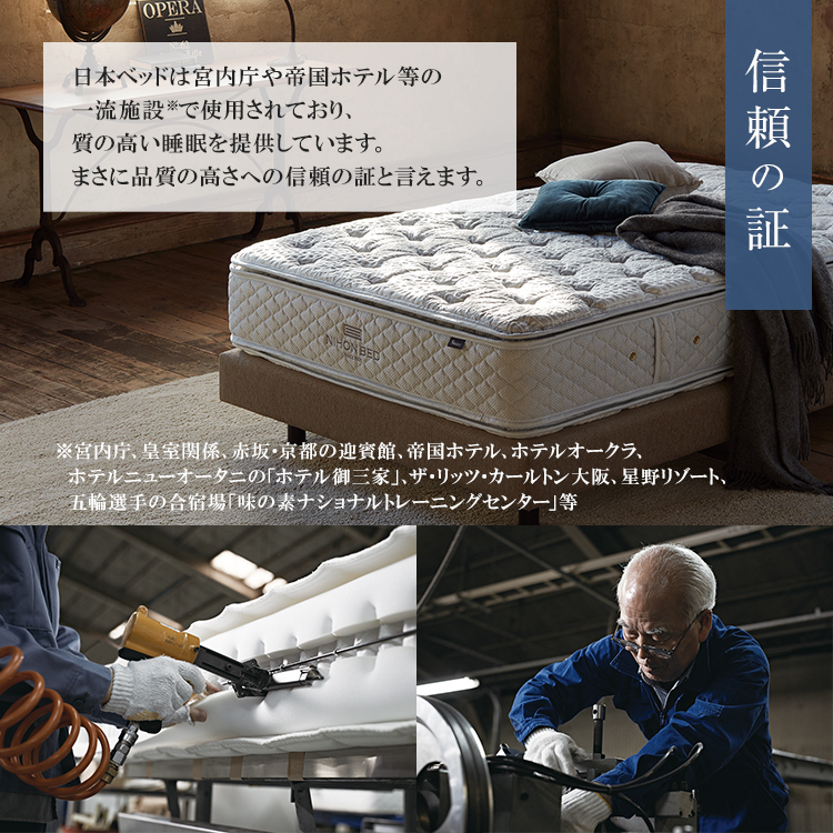 日本ベッド マットレス ビーズポケットベーシック 信頼の証