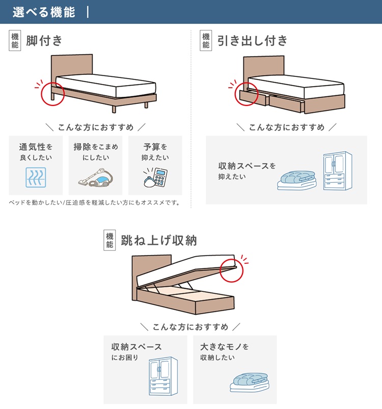 フランスベッド ベッドフレーム BG-002 脚付き・引き出し付き・跳ね上げ