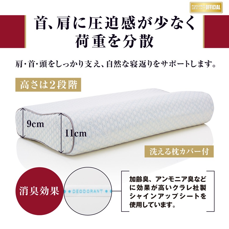 フランスベッド　枕　ホテルズセレクト　レフレッシュピロー　レギュラーサポート
