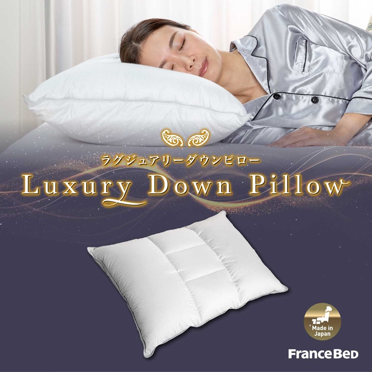 フランスベッド　枕　ラグジュアリーダウンピロー
