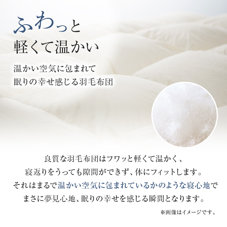 西川 羽毛布団 西川プレミアム NP7052 軽くてあたたかい