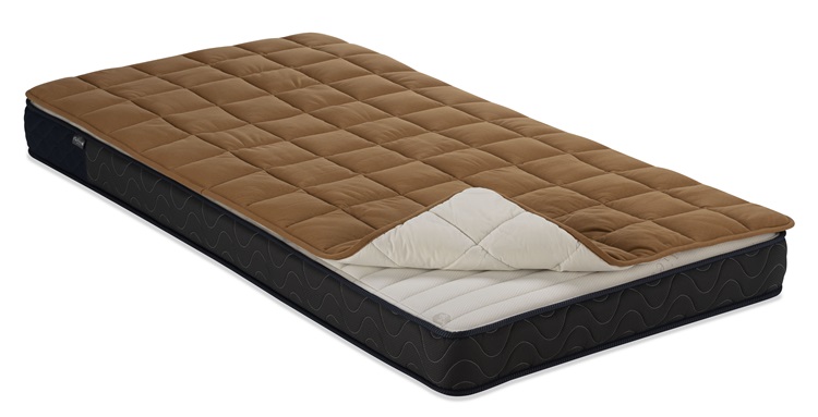 フランスベッド　ベッドパッド　らくピタ　キャメル＆ウールベッドパッド