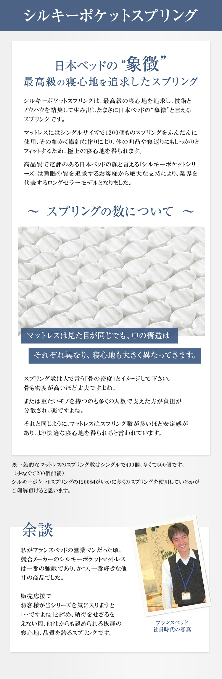 日本ベッド マットレス シルキーポケット