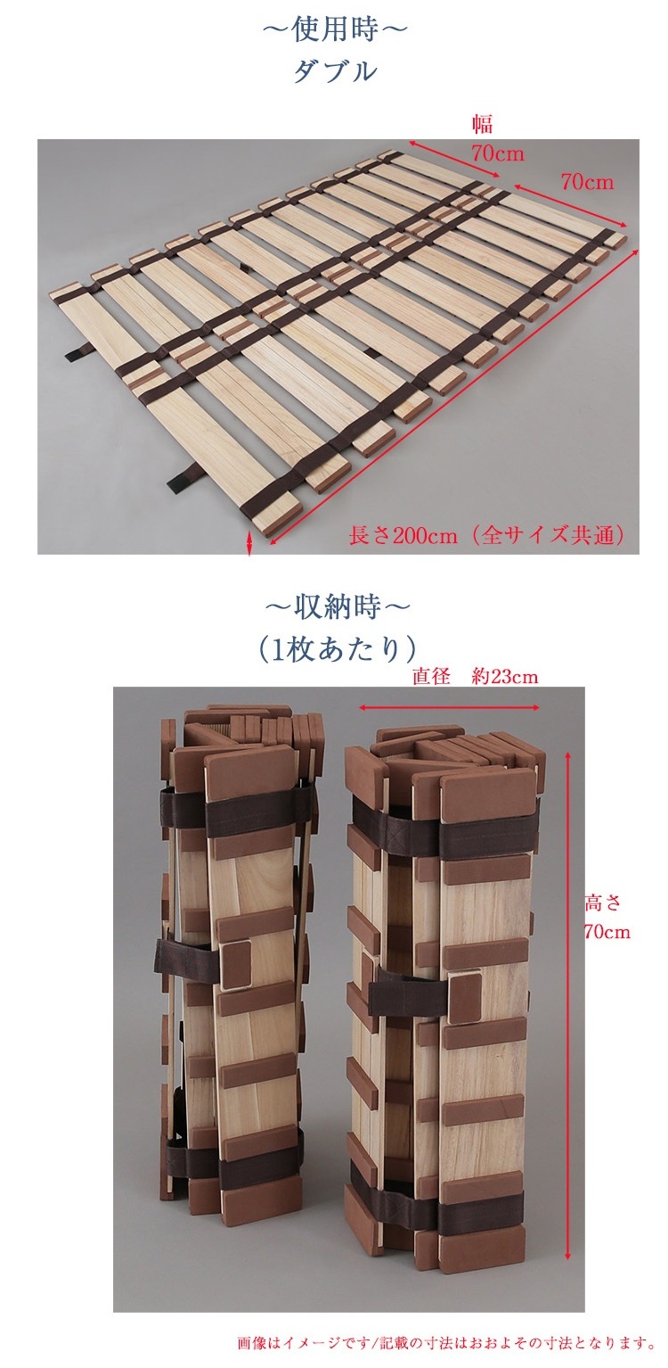 オスマック　すのこベッド　薄型軽量幅広すのこベッド　ロール式　内容