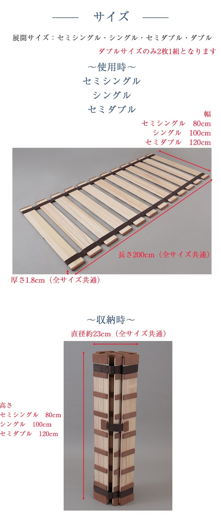 オスマック　すのこベッド　薄型軽量幅広すのこベッド　ロール式　内容