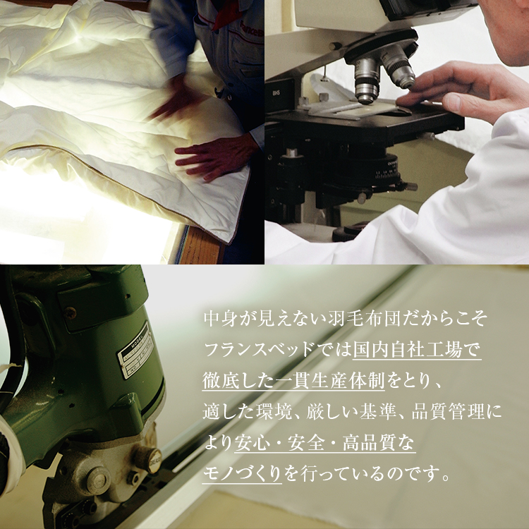 フランスベッド　羽毛布団　AS-DLQ-90　一貫生産