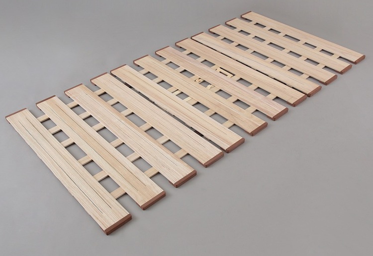 オスマック　すのこベッド　薄型軽量幅広すのこベッド　3つ折れ　イメージ画像