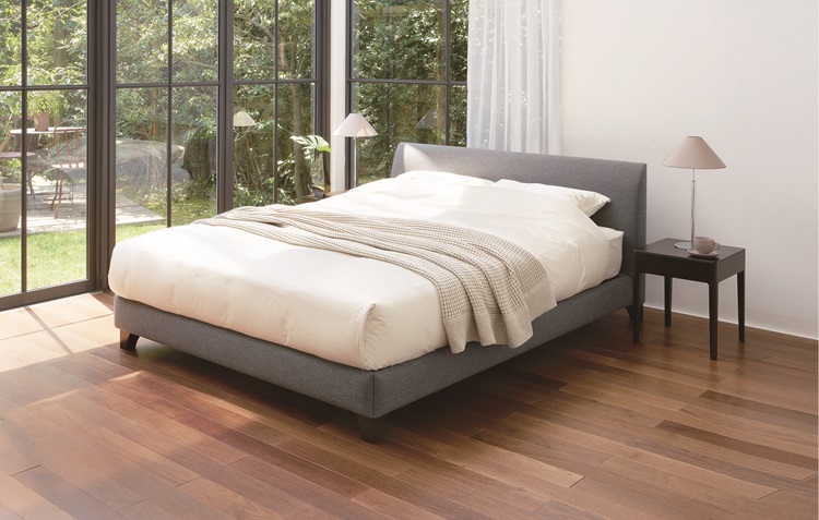 日本ベッド　ベッドフレーム　ラフィア