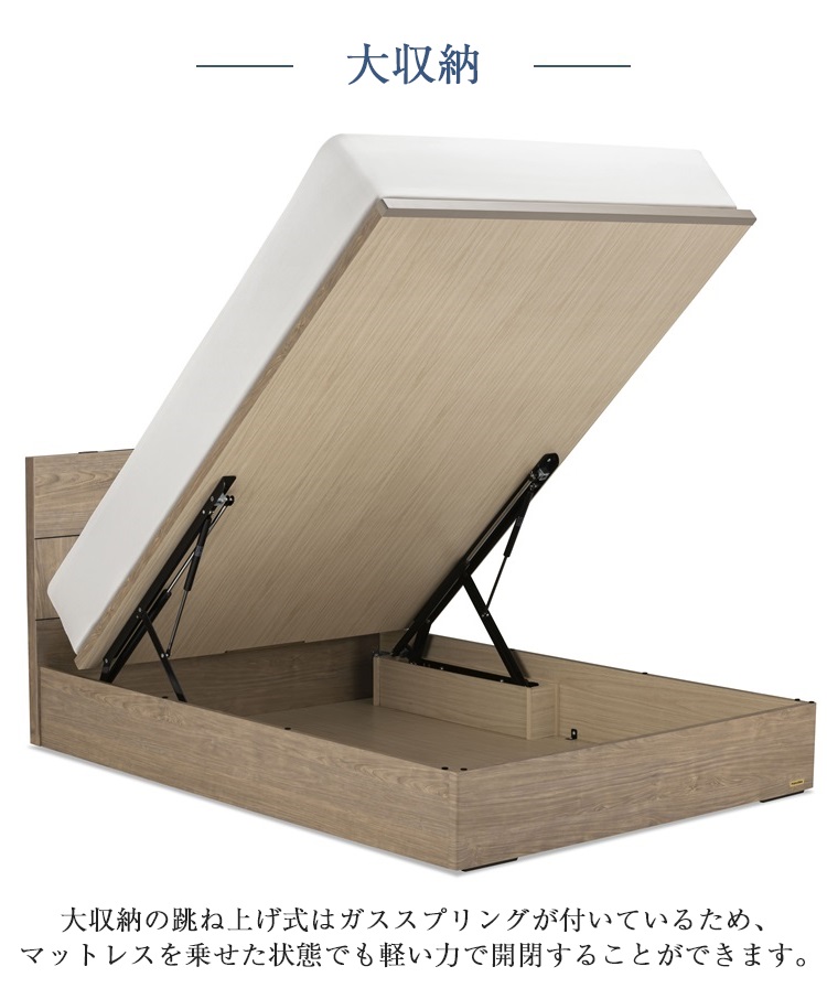 フランスベッド　ベッドフレーム　LT-101F　跳ね上げ収納