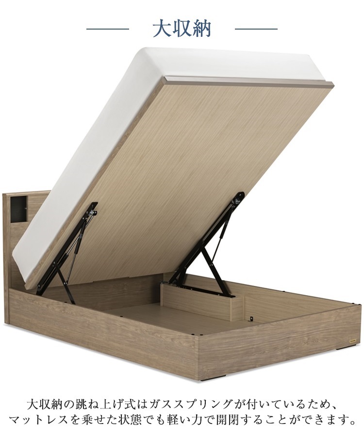 フランスベッド　ベッドフレーム　LT-102F　跳ね上げ収納