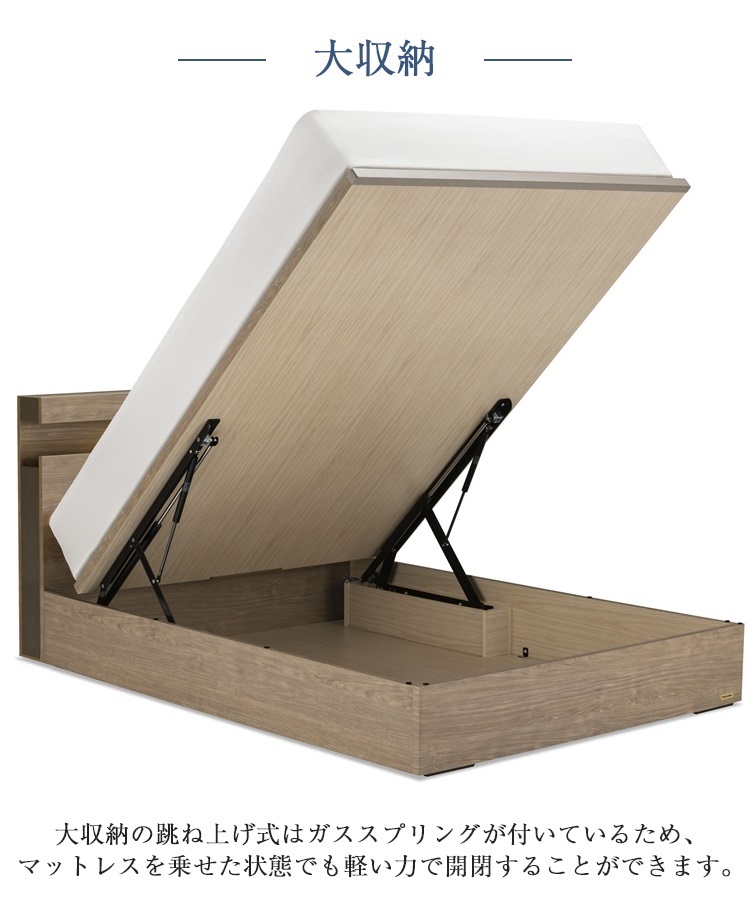 フランスベッド　ベッドフレーム　LT-103C　跳ね上げ収納