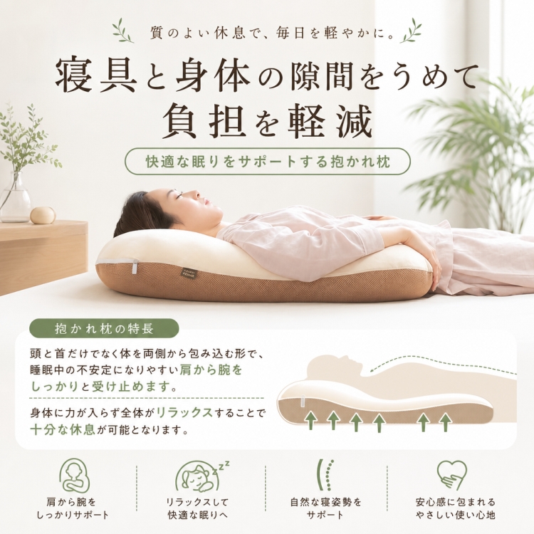 眠り製作所 枕 抱かれ枕 アーチピローFUN