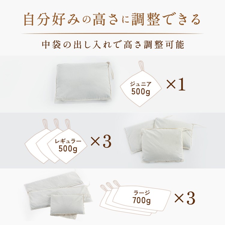 ハート 枕 有機洗えるそばっこ枕(高密度防ダニ生地) 内容